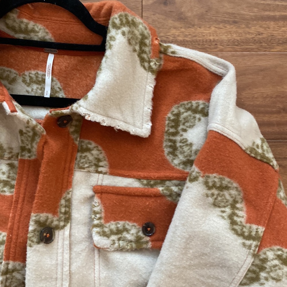 Free People Jacquard Ruby Jacket Small - image 4